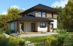 Дом из пеноблоков 11х11.5 Л-117